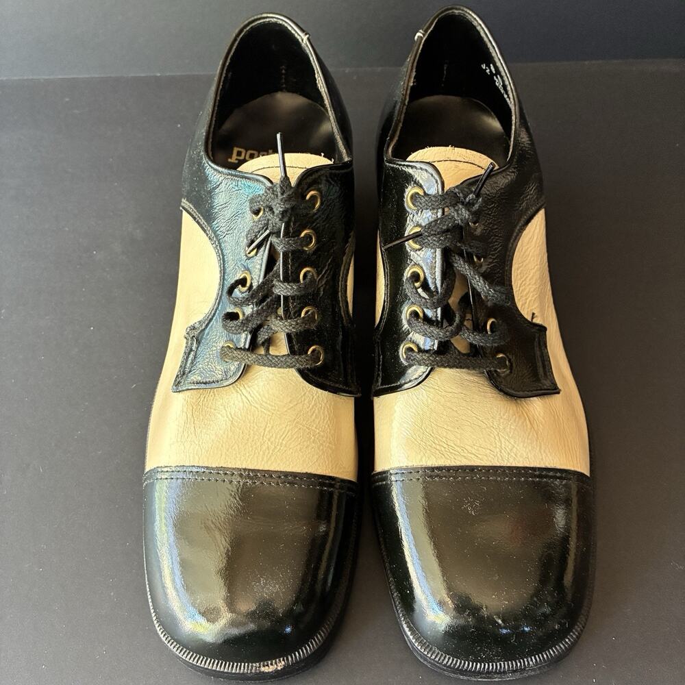 Vintage Portage Men's Black / Ivory Essex Oxfords 1415 Size 8D